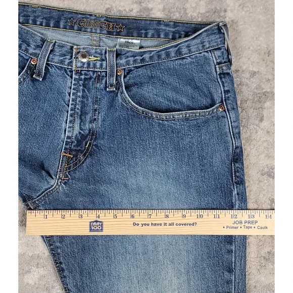 Cinch Up Men's Blue Relaxed Fit Denim Western Rodeo Logo Jeans Sz 33x36 - Picture 4 of 8